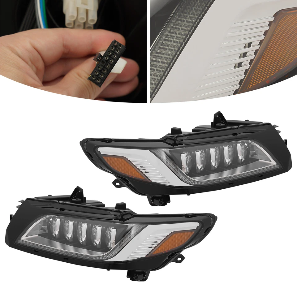 For 2017-2020 Lincoln Continental Full LED Headlights Non-AFS Headlamps Pair Set Foto 2 de 4