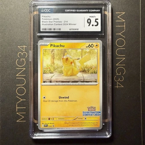 Pikachu - 214 (Illustration Contest 2024) 214 Sv: S&V Promo CGC 9.5 (45)