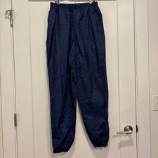 Vintage Nike Navy Blue Nylon Windbreaker Track Pants Mens Small Joggers