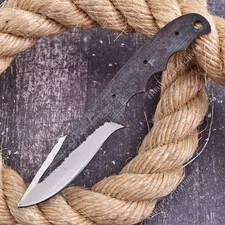 8'' 1095 High Carbon Steel Knife Blank Blade DIY Bushcraft Hunting Knife Making