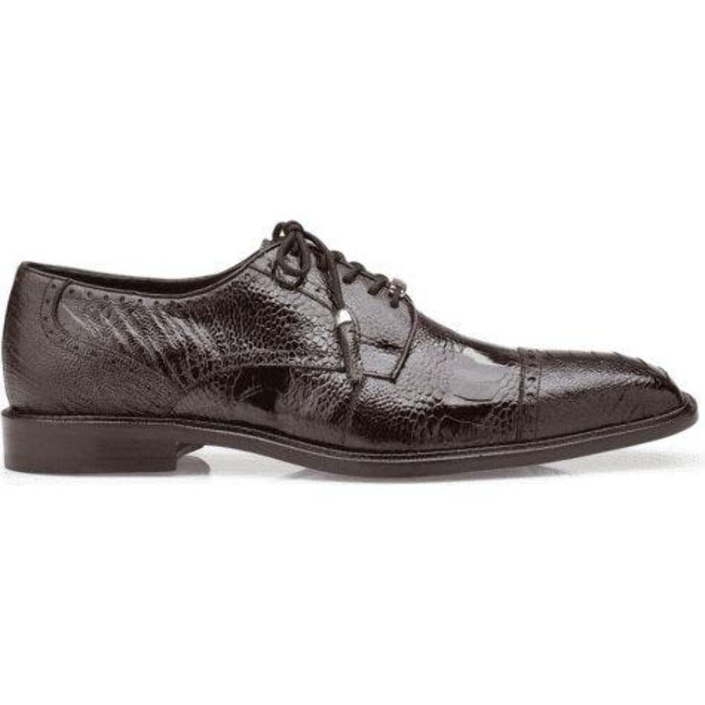Belvedere Mens Shoes Batta Chocolate Brown Genuine Ostrich 14006 image 2