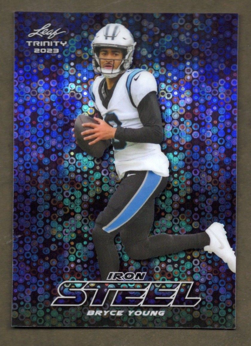 Bryce Young 2023 Trinity Leaf Iron Steel Purple Donut Circles 4/8 Panthers #S-16
