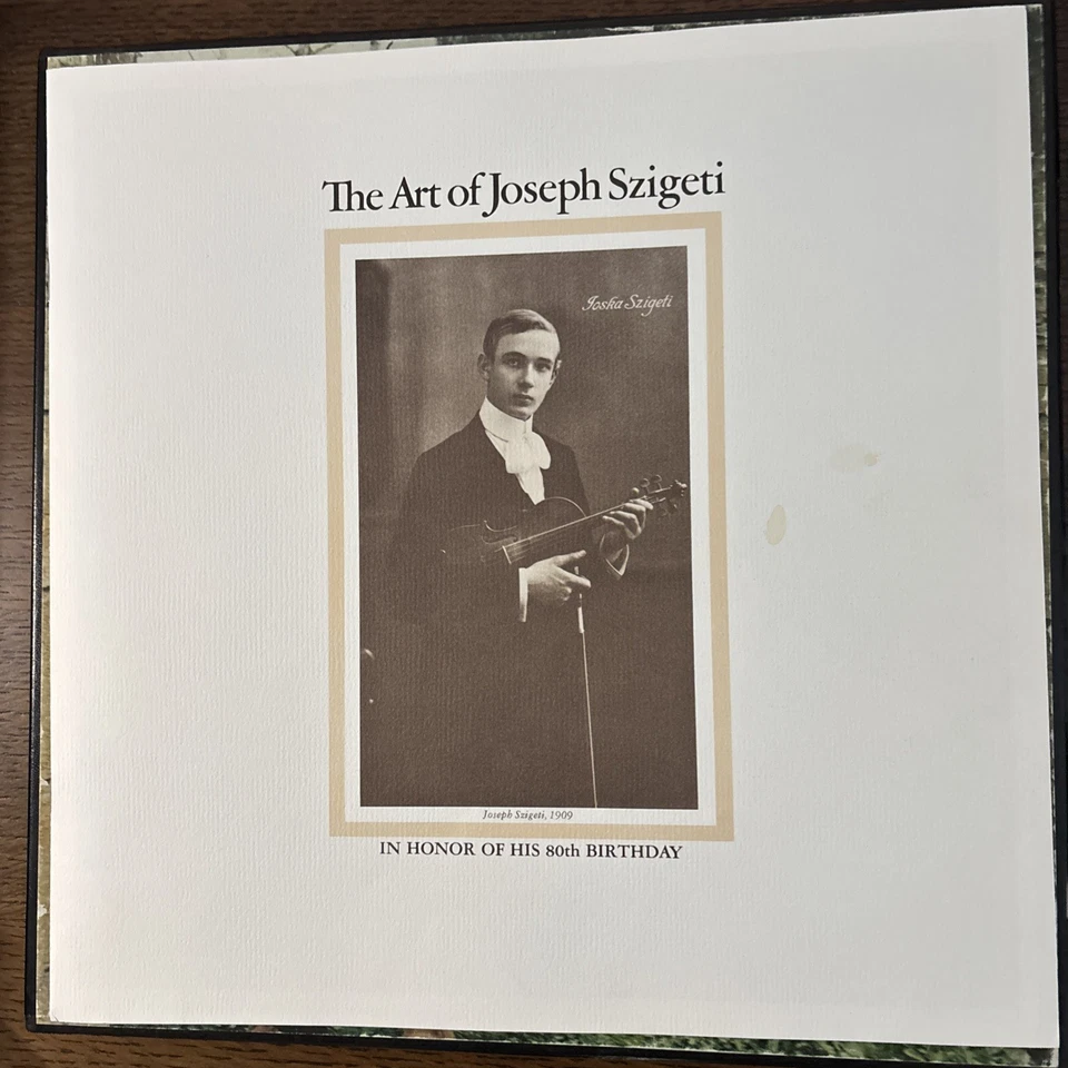 Rare ART OF JOSEPH SZIGETI-NM1972 6LP BOX MONO 80TH BIRTHDAY SET w/ BOOKLET - Image 2 of 4