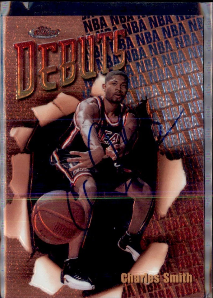 1997 Topps Finest No116 Чарльз Смит с автографом/подписью IP - Изображение 2 из 2