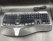 Microsoft Natural Ergonomic Keyboard 4000 v1.0 Wired USB KU-0462 W/ Front Plate