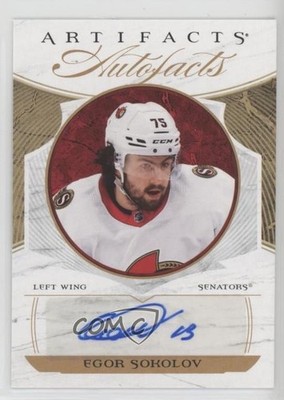 2022-23 Upper Deck Artifacts Facts Egor Sokolov #AF-ES Auto 03uh