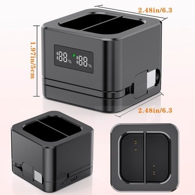 Kompaktes Design für Ring Akku Ladegerät mit LED Display und Ladekabel
