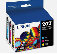 Genuine Epson 202 Color Ink Cartridges Cyan M...