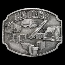 Hauler Pewter Belt Buckle Trade Specialties Refuse Trash Truck Sanitation Waste