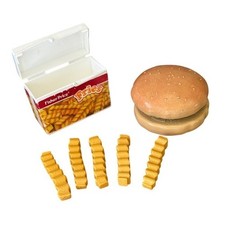 Vintage Fisher-Price Burger and Fries Play Food Set 1987