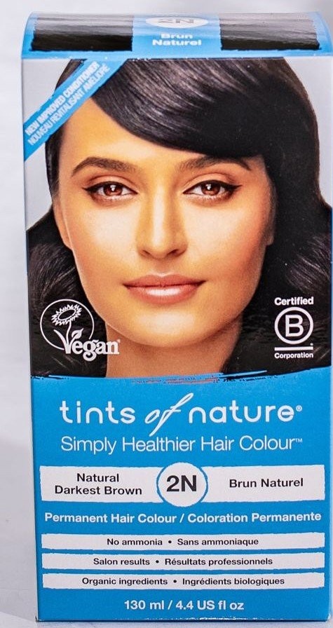 Tints of Nature Permanent Color-2N Natural Darkest Brown, жидкость 4,4 унции