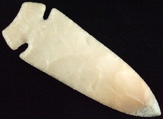 Exceptionally Fine 4 3/4 inch Wide Base Missouri Dovetail Point COA Arrowheads