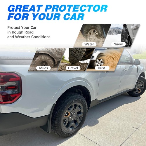 For Ford Mustang GT 4Pcs Car Mud Flaps Splash Mudguard Flexible Protection Black - Foto 6 di 12
