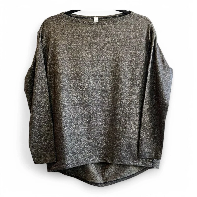 lululemon back in action spark gold metallic shirt