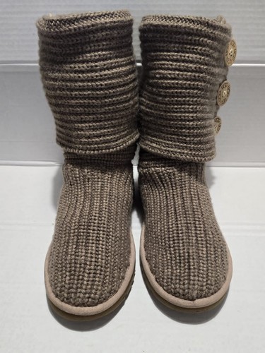 UGG Classic Cardy Ladies Brown Fold Over High Knee Boots UK Size 4.5 - Picture 8 of 9