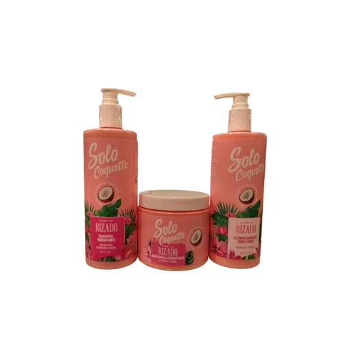 Solo Coquette Shampoo + Conditioning Treatment Cream 16oz + Mair Mask 16oz Curly