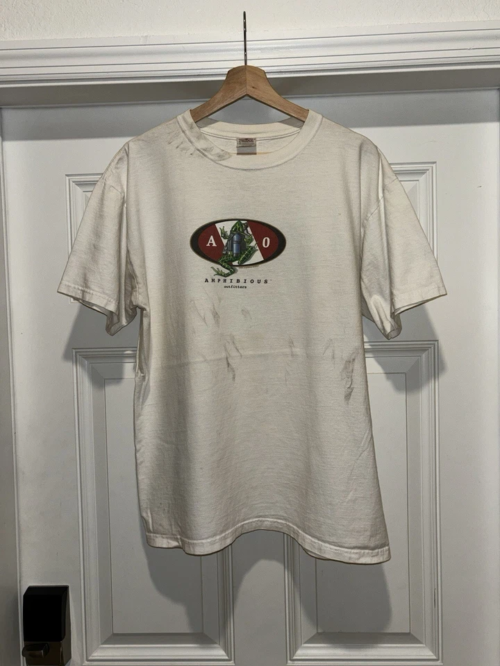 Camisa de Colección Anfibious Outfitters Para Hombre Grande Eléctrica Anguila Buceo 2002 Foto 2 de 4