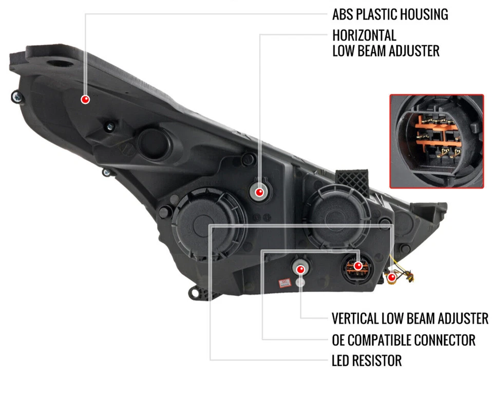 Для 12-17 Hyundai Veloster дымчатый проектор фары последовательный сигнал светодиодный DRL - Изображение 4 из 4