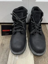 NWT! Wolverine Floorhand Steel Toe Black W10694 6" Waterproof Work Boot Sz 9.5EW