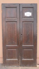 PORTA A DUE ANTE IN NOCE MASSELLO '800 PANNELLATA PORTONCINO 111x202  N3