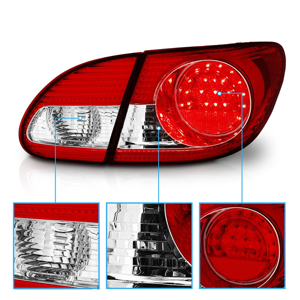 Luces traseras [estilo LED] para Toyota Corolla 2003 2004 2005 2006 2007 2008 Foto 4 de 4