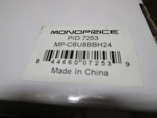 MONOPRICE 19" CAT-6 24-PORT RACK MOUNT PATCH PANEL NEW IN BOX