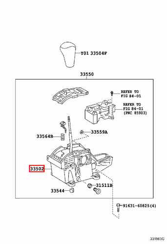 Genuine Toyota Prado 120 Series RZJ KZJ KDJ GRJ Auto AT Gear Shift Lever Housing - Picture 7 of 7