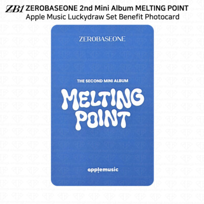 ZEROBASEONE ZB1 2nd Mini Album Melting Point Apple Music Lucky