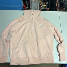 Nike Sportswear Club Fleece Hoodie Mens L Pink/peach  Pullover Hoodie
