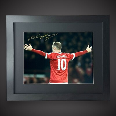 Manchester United Wayne Rooney Hand Signed Framed