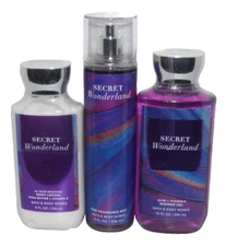 X3 Bath Body Works SECRET WONDERLAND MIST GEL LOTION Sealed 