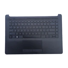 New For HP 14-CK0018la 14-CM 14CK Black Palmrest US Keyboard Touchpad L23239-001