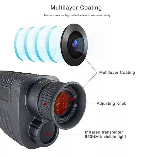 Rechargeable IR 850nm Night Vision Monocular Hunting 8X Digital Zoom Telescope - Picture 7 of 12