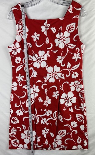 Vintage Shannon Marie Hawaiian Floral Cotton dress Size L/12 - Picture 4 of 8
