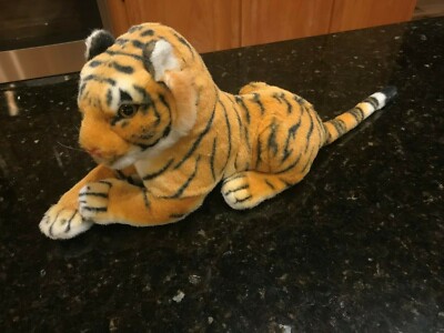 Woody Toys Realistic Tiger Cat plush stuffed animal 12''