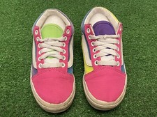 Vans Old Skool Rainbow/Multicolor Shoes Kids Size 1 - READ