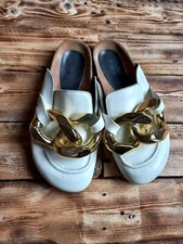 JW Anderson  Chain  slip-on  mule white EUR SZ 38.  Us 7  Clogs.