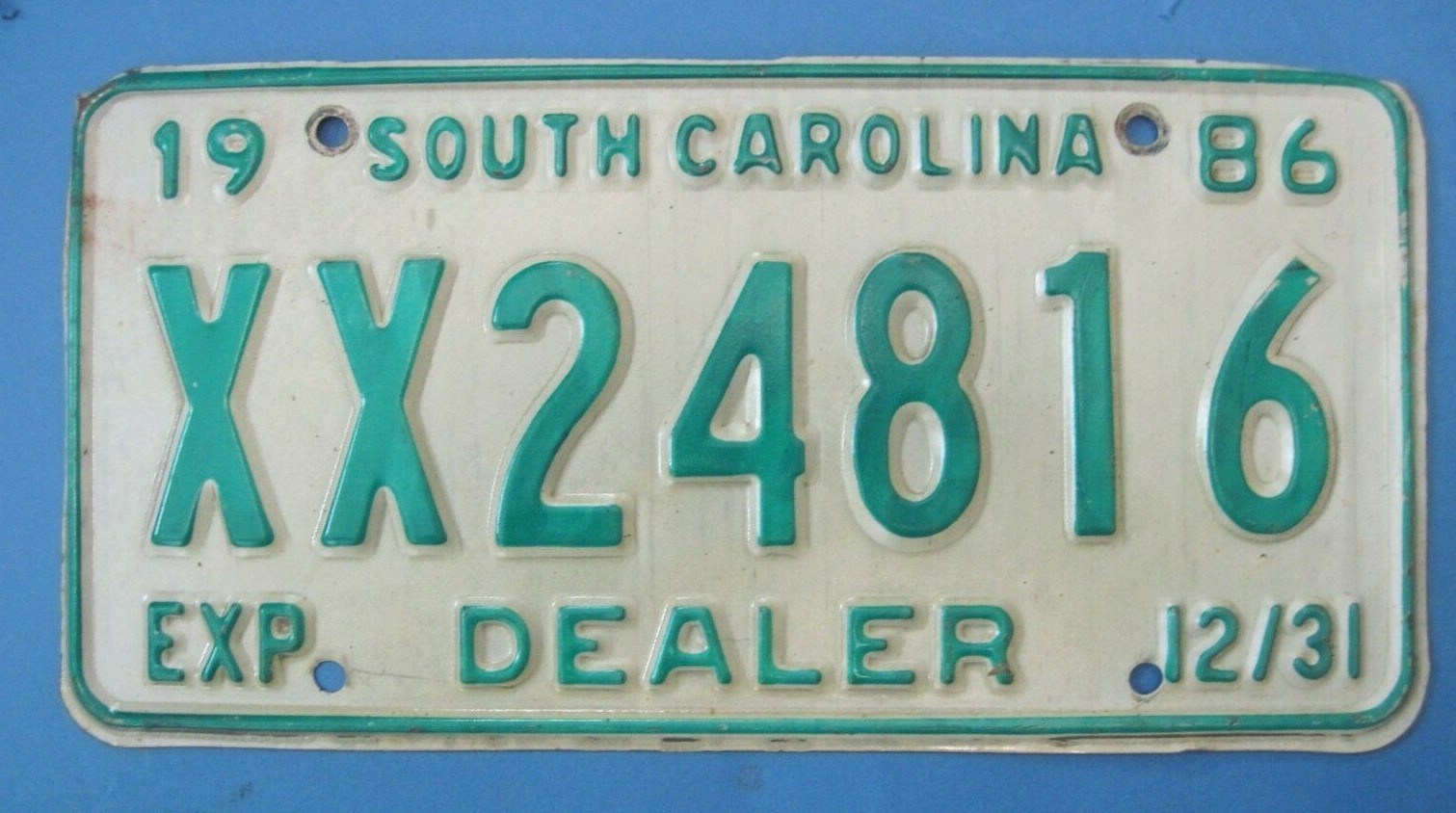 1986 South Carolina dealer license plate eBay