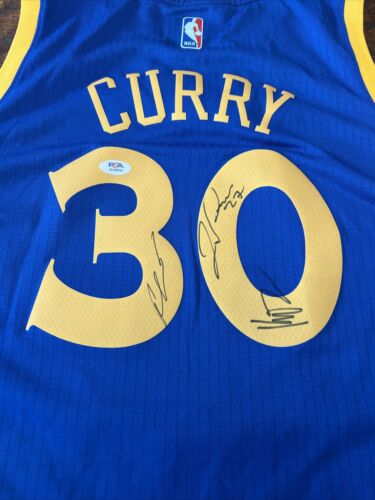 Klay Thompson Andre Iguodala Signed Golden State Warriors Jersey Psa/Dna Coa - Picture 2 of 8