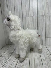 Douglas White Llama Alpaca Plush Eyelashes Stuffed Animal 11” Toy.             C