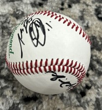 2011 Florida Marlins Signed Baseball, John Buck, Gabby Sanchez, Emilio Bonifacio