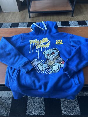 Bleecker Mercer Hoodie Mens Small Blue Pullover Sweatshirt