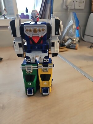 Bandai 1997 Power Rangers Turbo Megazord Micro 7'' Playset Figuren unvollständig