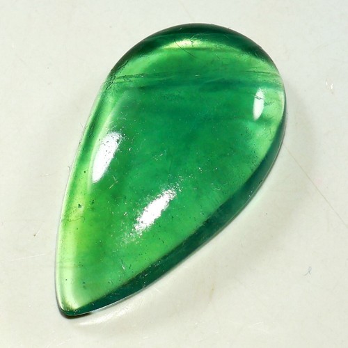 LOW PRICE NATURAL TRANSLUCENT AFGHANISTAN GREEN FLUORITE CABOCHON GEMSTONE AW- - Picture 12 of 17