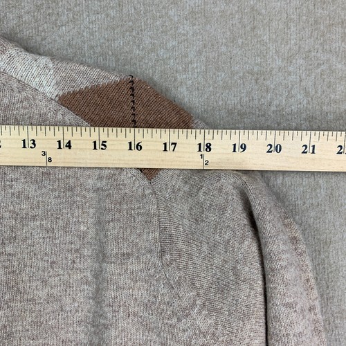 James Pringle Suéter Para Hombre M 100% Corderos Lana Bronceada Arcila Cuello Redondo Pullover Tejido - Imagen 7 de 11