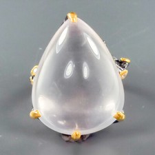 Natural Rose Quartz Ring 925 Sterling Silver Size 7.5 /B-R2173