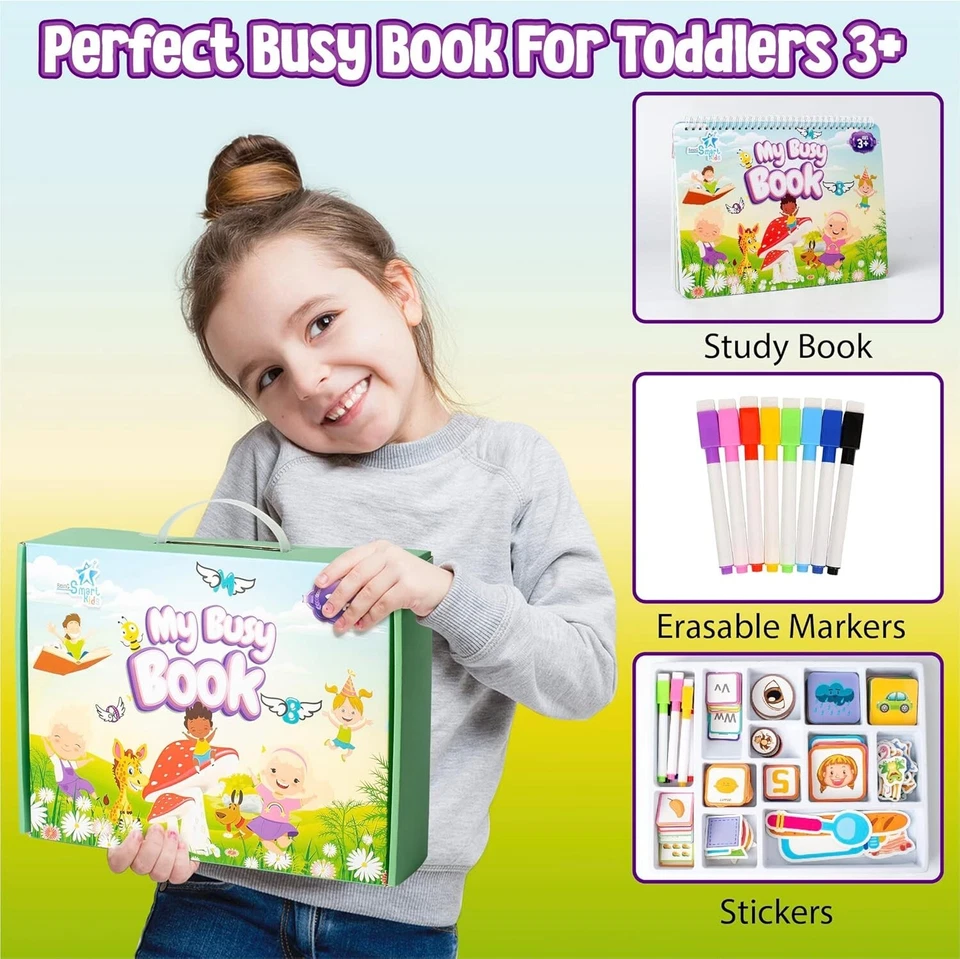  Busy  Book for Toddlers &Preschoolers - Montessori Busy Book  - Image 4 of 4