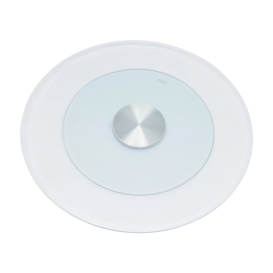 Tocadiscos Redondo 23.62 pulgadas, Bandeja Giratoria de Vidrio Templado Plato para Servir Foto 4 de 4