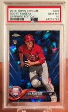 2018 Topps Chrome Sapphire Scott Kingery Rookie RC Refractor PSA 10