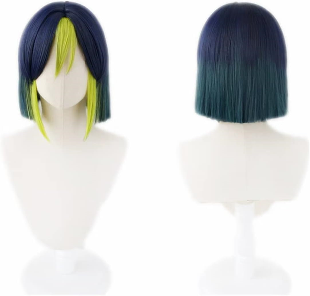 LZTLAGO Synthetic Anime Cosplay Wig for Girls,Genshin Impact,Tighnari,Short Dark